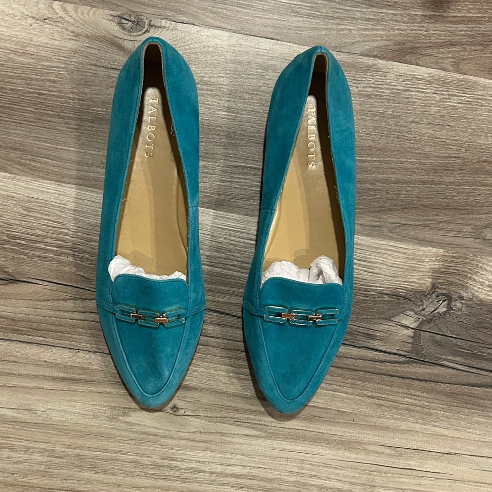 Talbots Blue Flats Comfortable Slip-On Design